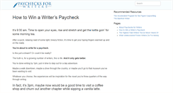 Desktop Screenshot of paychecksforwriters.com